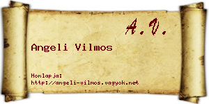 Angeli Vilmos névjegykártya